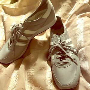 Adidas Zx Racer Grey with white stripes